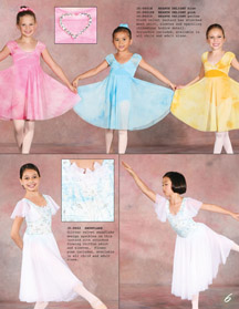 Lyrical ballet dress blue pink yellow.